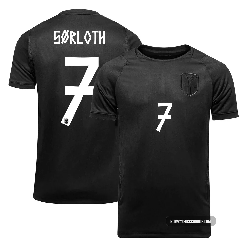 Alexander Sørloth Norway National Team Replica ＃7 Black Men's Away World Cup 2026 Soccer Jersey