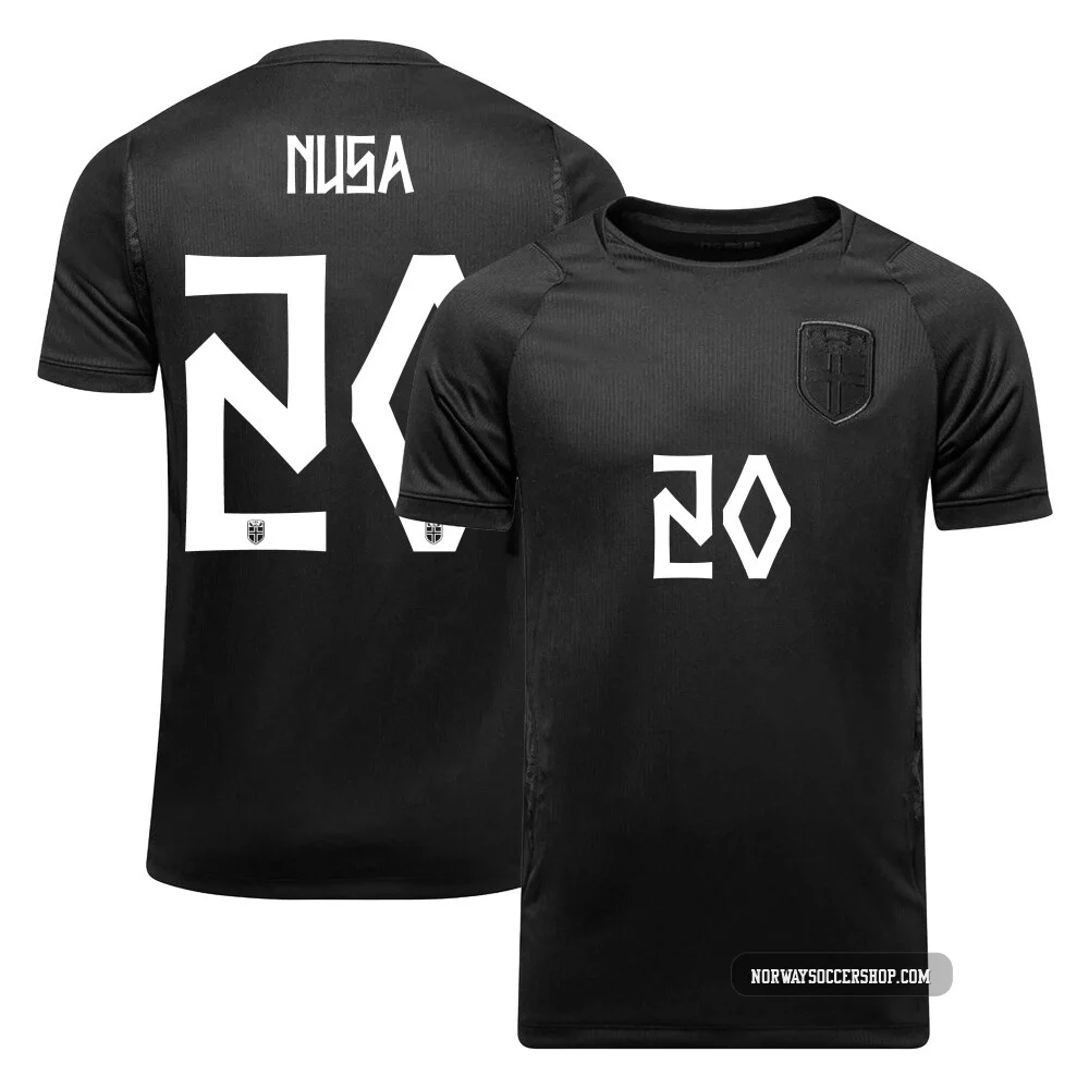 Antonio Nusa Norway National Team Replica ＃20 Black Men's Away World Cup 2026 Soccer Jersey