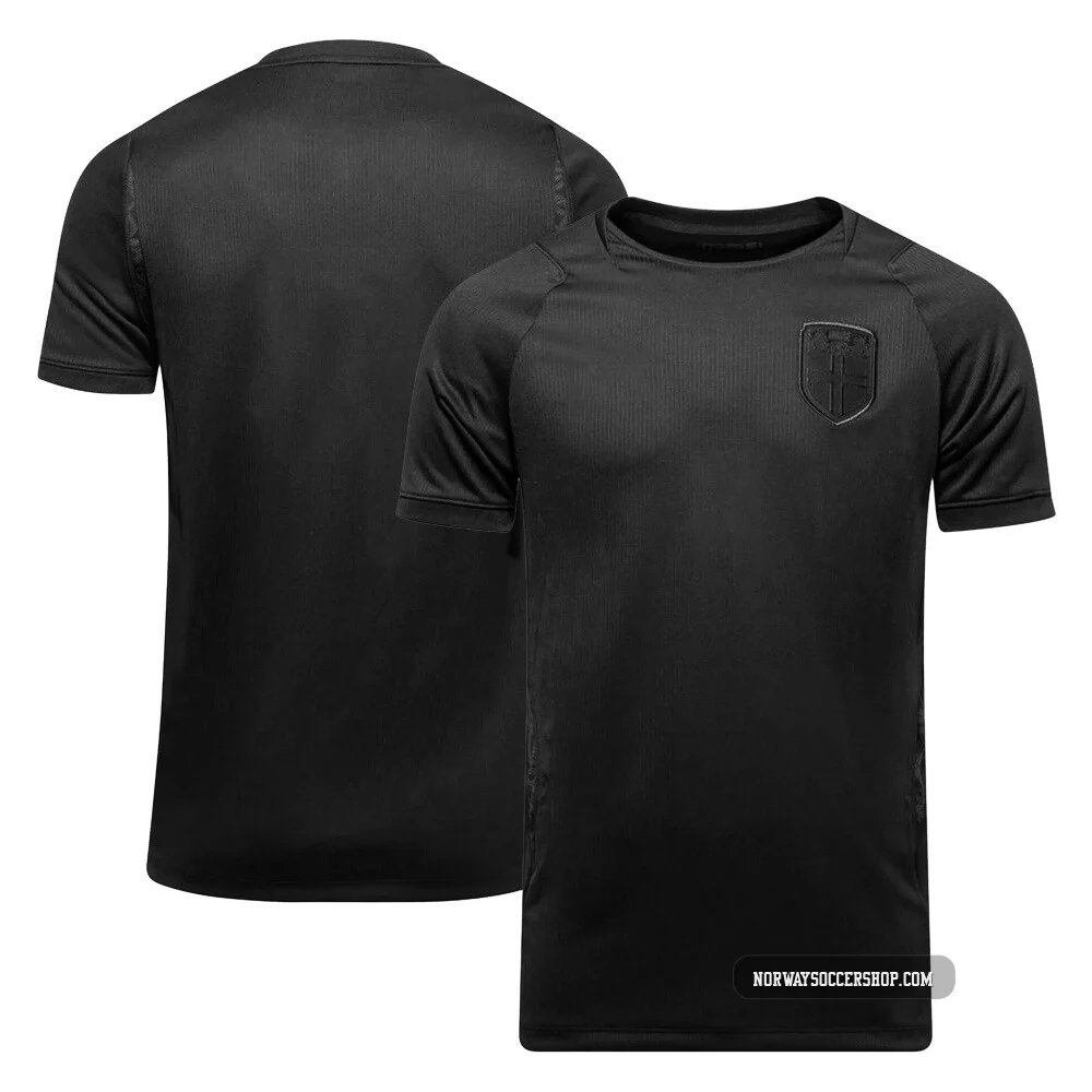 Blank Norway National Team Replica Black Youth ＃ Away World Cup 2026 Soccer Jersey