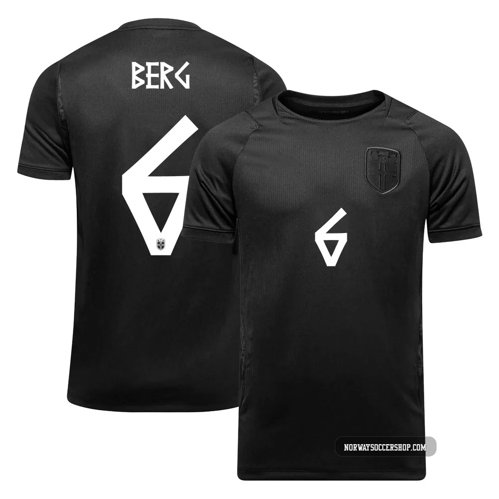 Patrick Berg Norway National Team Replica ＃6 Black Men's Away World Cup 2026 Soccer Jersey