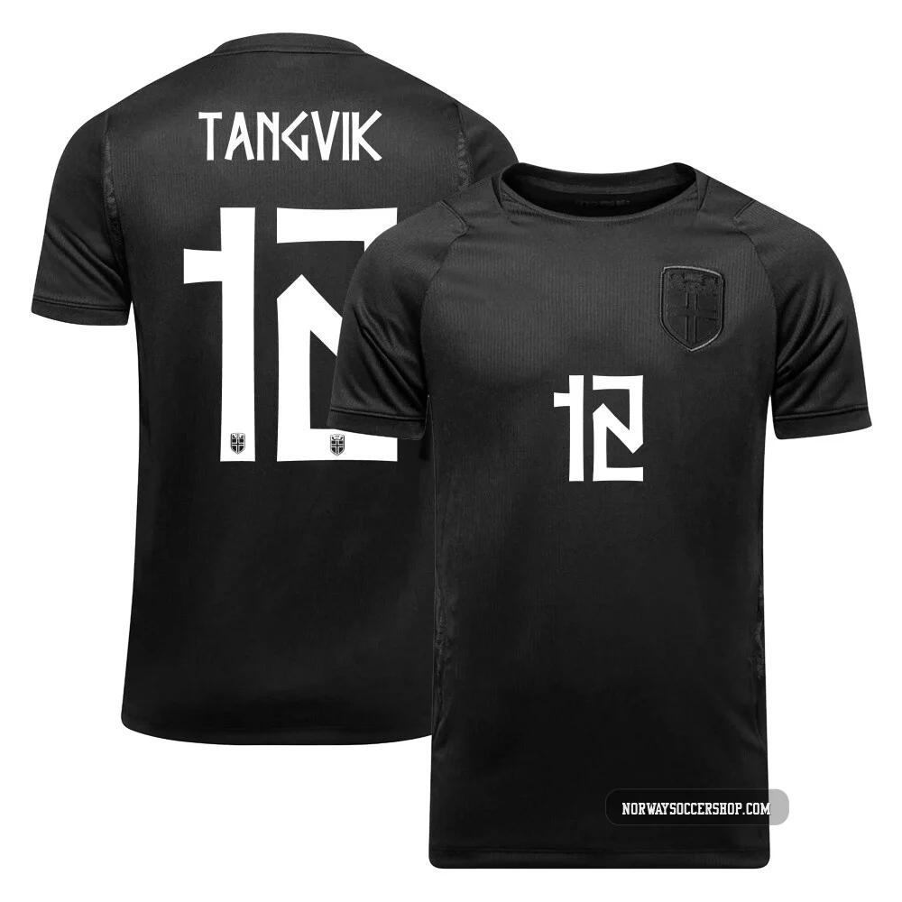 Sander Tangvik Norway National Team Replica ＃12 Black Men's Away World Cup 2026 Soccer Jersey